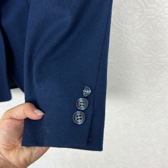 Pendleton Vintage 100% Wool Blazer Jacket Navy Blue Academia Classic Career - Picture 9 of 12